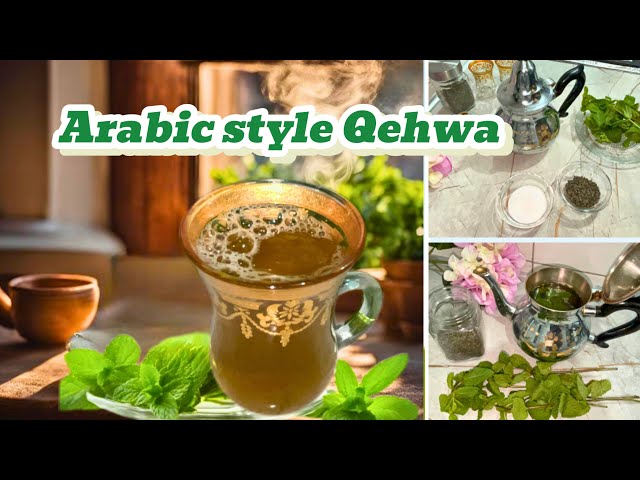 Arabic qehwa with mint/how to make marocan tea(step by step)@MominaHussain1