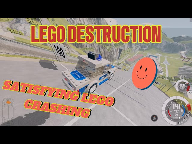 Lego Cars Vs Mega Jump In BeamNG SATISFYING LEGO