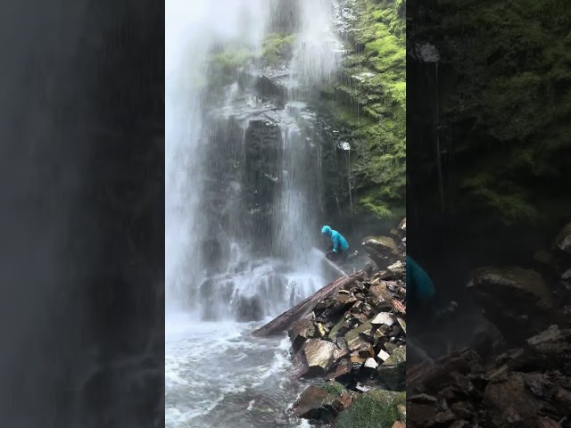 @TrinaMason exploring into being underneath the waterfall September 19 2024 3:52pm Acme Washington