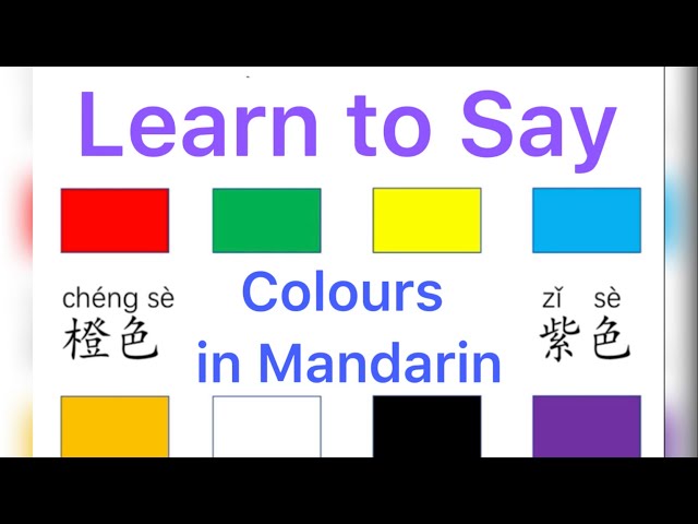 Colours in Mandarin, Learn to Say Colours in Chinese, Learn Mandarin/MrSunMandarin