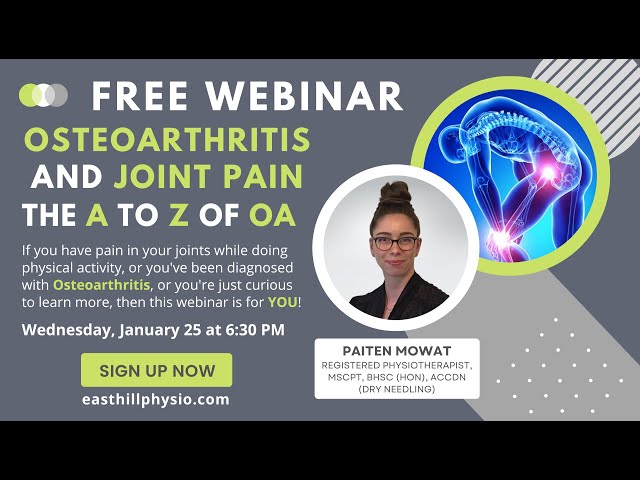 Osteoarthritis and Joint Pain | Free Webinar All About Osteoarthritis | Sign Up Today!