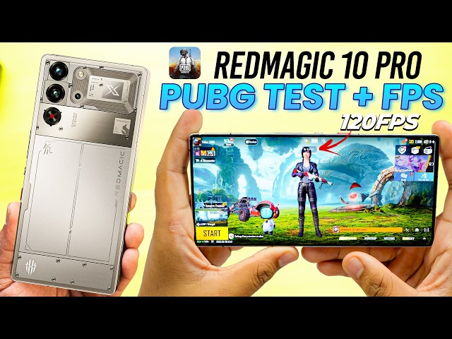 Redmagic 10 Pro - 120 FPS PUBG Test with FPS! 🔥 Heating & Battery Drain 🤐