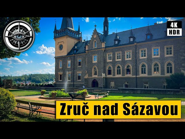 Walking Tour of The Romantic Castle Zruc nad Sazavou 🇨🇿 Czech Republic 4K HDR ASMR