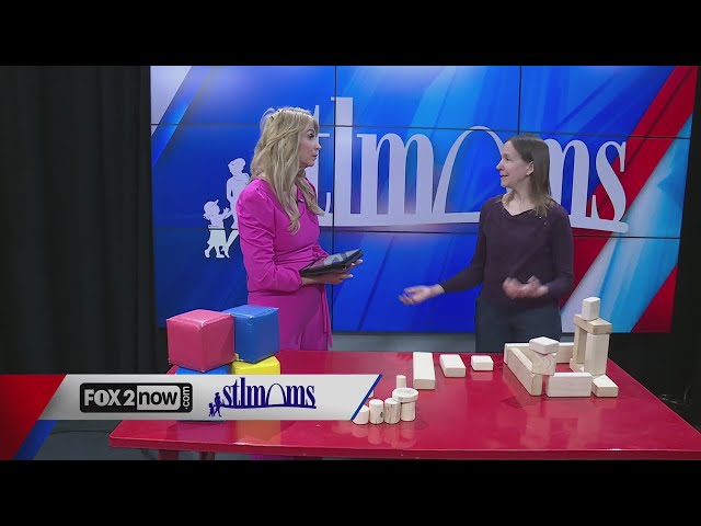 Development of children playing with blocks