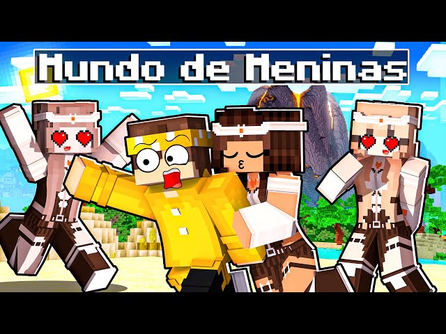 ALEX MONTE é o UNICO MENINO nesse MUNDO no Minecraft