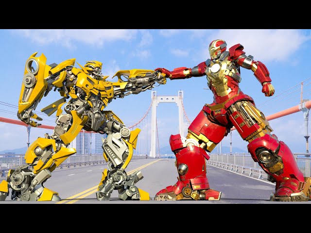 Transformers: The Last Knight - Bumblebee vs Iron Man Epic Battle | Paramount Pictures [HD]