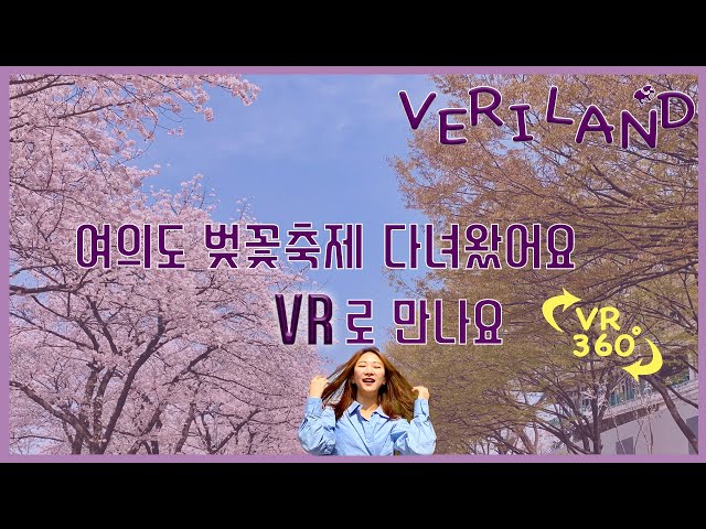 윤중로 VR 여행-서울벚꽃축제 함께가요(VR) let's watch the cherry blossoms together. 我们一起去欣赏樱花吧。2019