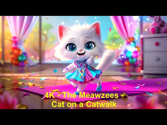 4K – The Meawzees – Cat on a Catwalk 4 – Happy Cat – AI Art – Chancehap – Chanceburg 2025 #ai #aiart