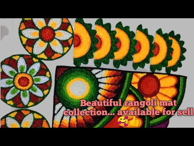 readymade rangoli mat collection/woolen rangolimat/#rangoli #dhanshrimate #homedecoration