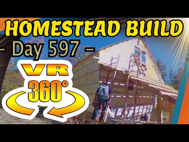 Homestead Build - Dry Weather for Wood Sealing, Soffits for West Gable End