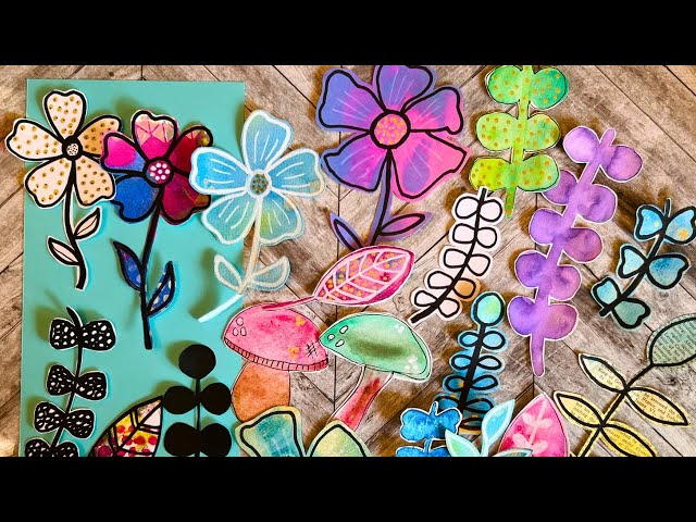 Cute DOODLE IDEAS | Create COLLAGE Fodder for JUNK JOURNALS | Relaxing | How to Doodle |