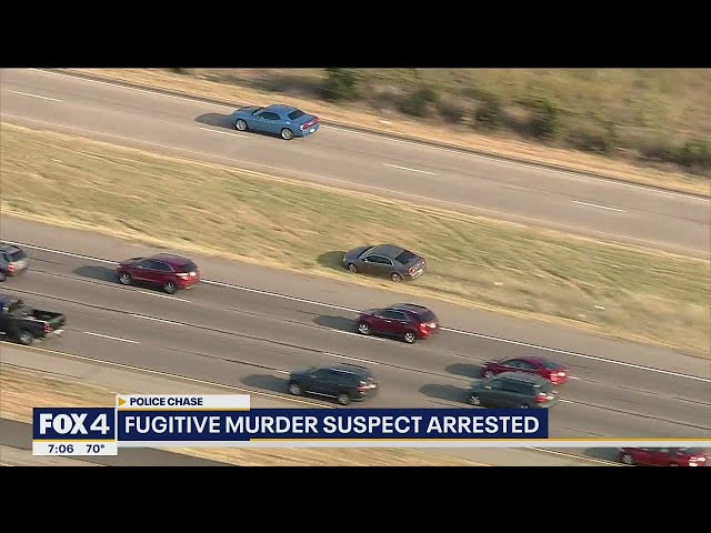 Fugitive murder suspect arrested at the end of Dallas police chase