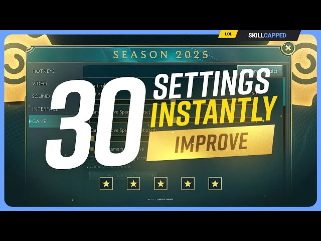 30 SETTINGS and HOTKEYS you NEED for SEASON 15! - League of Legends