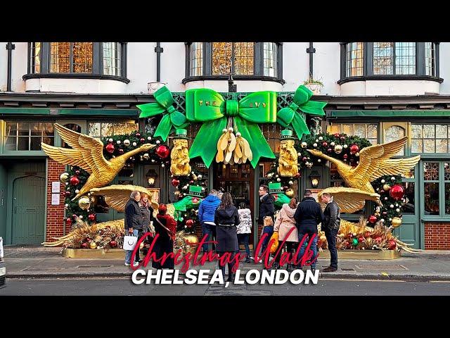 Christmas walk in London's Chelsea ✨🎄 King's Road and Duke of York Square (December 2022)