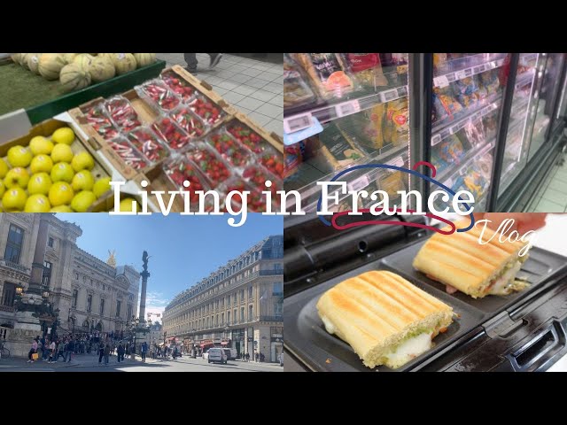 Grocery Shopping🛒 in France🇫🇷, Window Shopping, Apple Store in Paris , Panini Sandwich for Dinner.