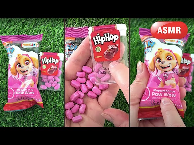 ASMR MUKBANG PAW Patrol Marshmallows Unboxing . Lollipop Satisfying Candy. ASMR Sweet #compilation