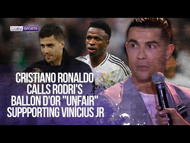 Cristiano Ronaldo called the Ballon d'Or award to Rodri "unfair" supporting Vinícius Jr 😱