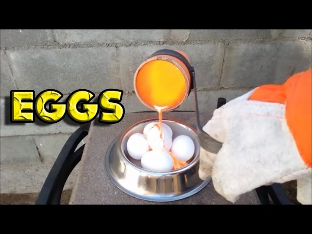 Molten Copper vs 5 Eggs Boiling