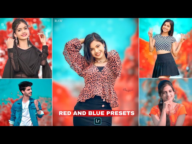 Lightroom red and blue preset | Lightroom red and blue photo editing | Red and blue lightroom preset