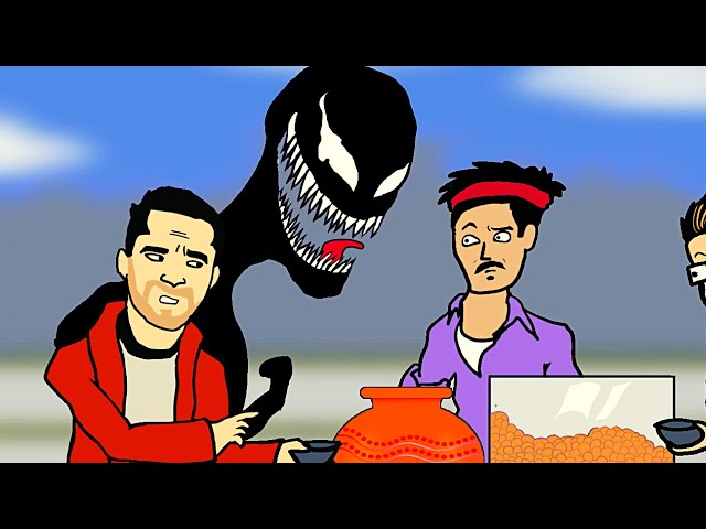 Venom Animated Parody | Pani Puri | funny video in hindi | Golgappa eating |