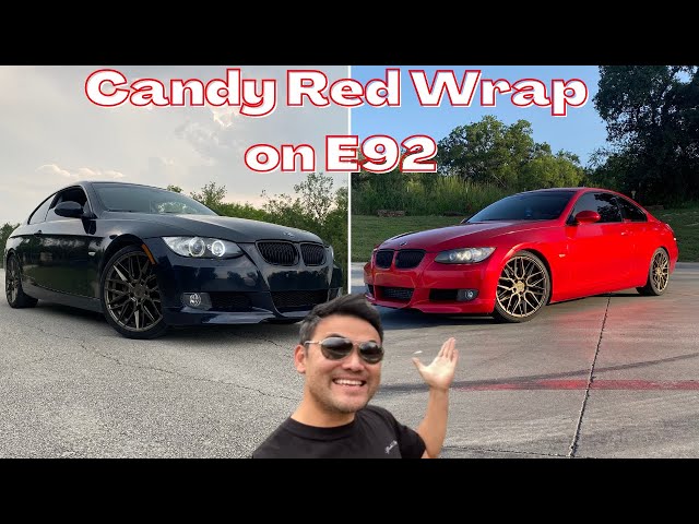 Wrapping my E92 CANDY ICE RED PARADOX STYLING VINYL