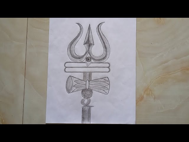 trishul easy drawing