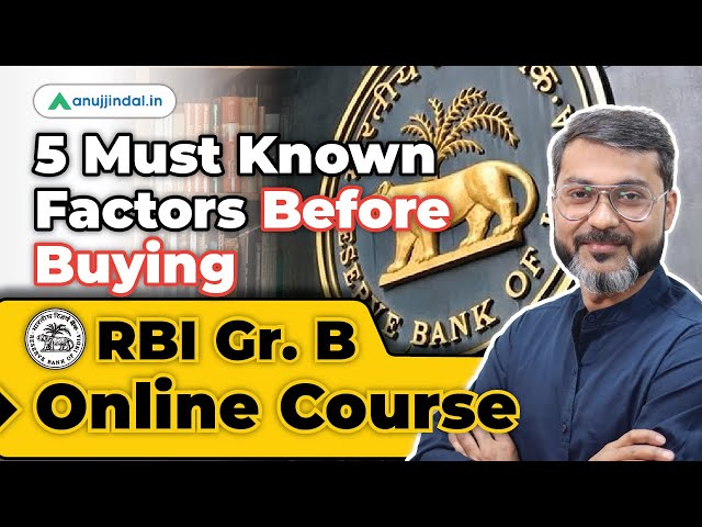 RBI Grade B 2024 Course | RBI Grade B 2024 Strategy | RBI 2024 Anujjindal Course Details