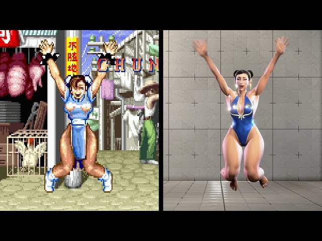 Evolution of Chun Li's Victory Poses ✌😄 (1991-2022）