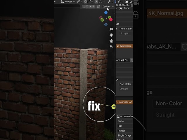 Instantly fix stretched textures in blender #blender #blender3d #3dart