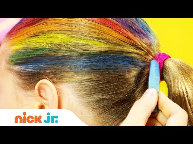 How to Create a Rainbow Helmet 🌈 Style Files Hair Tutorial | Sunny Day’s Style Files | Nick Jr.