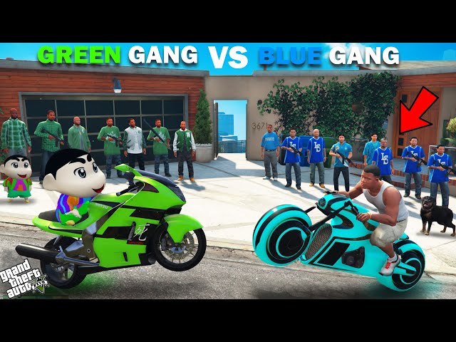 Shinchan Green Gang VS Franklin Blue Gang Special Bike Challenge In GTA 5!