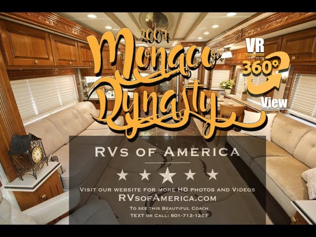 Ultimate RV tour 2007 Monaco Dynasty- 360 degree view 4k