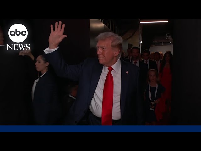 Former President Trump and his family re-enter RNC arena