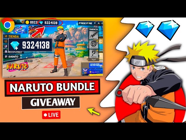 🔴 FREE FIRE NARUTO BUNDLE GIVEAWAY LIVE | FF  HACK | Free Fire India 💀 Coming SOON🔥 #shorts #live