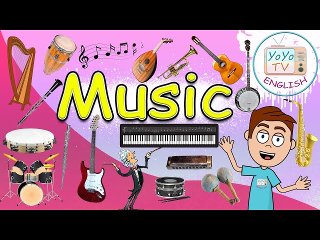 Music vocabulary | Musical instruments | ESL with YoYo TV