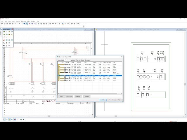 Creating an electrical board and generate automatic diagrams in DDS-CAD