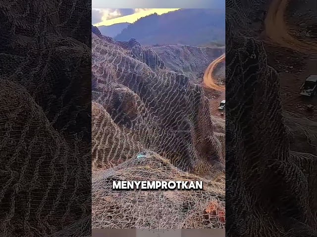 Why is this mountain wrapped in an iron net🤔