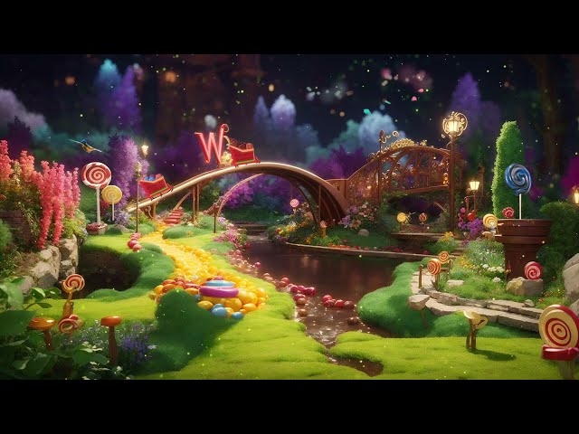 Fantasy-Themed Willy Wonka's Chocolate Factory Inspired Ambience 🍭🍫 | Candy, Birds, River Sound