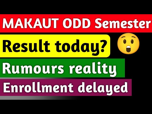 🔥Makaut ODD Sem result today😱rumours reality#makaut