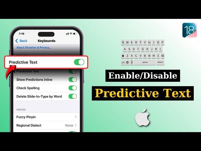 How To Enable Or Disable Predictive Text on iPhone