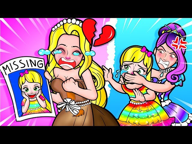 DIY Paper Dolls | Rich Amy vs Poor Rapunzel: Switching Roles! | Rapunzel Family Story