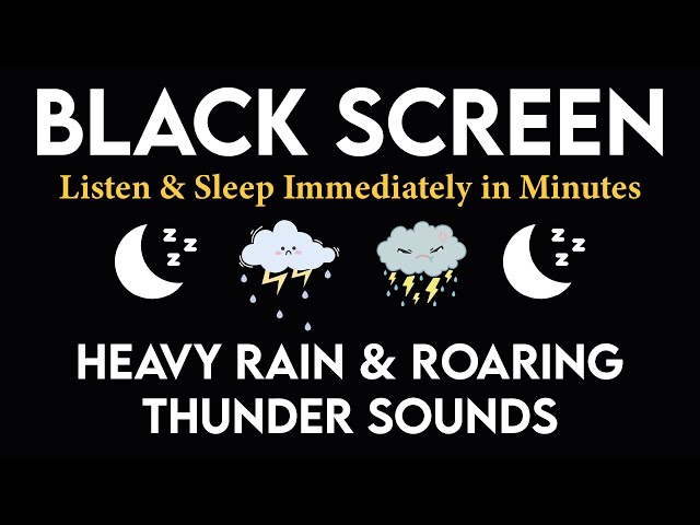 🔴 Listen & Sleep Immediately with Heavy Rain & Roaring Thunder Sounds at Night - Rain for Sleep #41