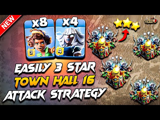 Th16 Attack Strategy With (ROOT RIDER + ELECTRO TITAN) | TH16 Root Rider & Electro Titan Attack COC