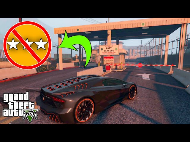 GTA5 - HOW TO GET INTO MILITARY BASE WITH NO STAR