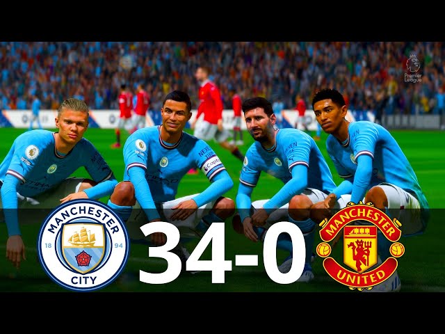 MESSI, RONALDO, MBAPPE, NEYMAR, ALL STARS | MAN CITY 34-0 MAN UNITED