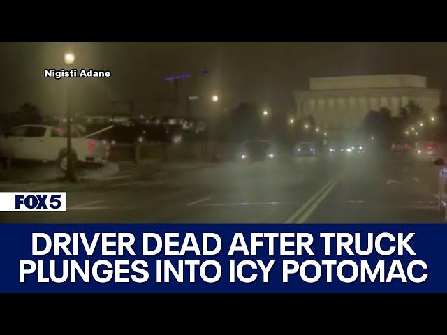 Driver dead after truck plunges into icy Potomac River | FOX 5 DC