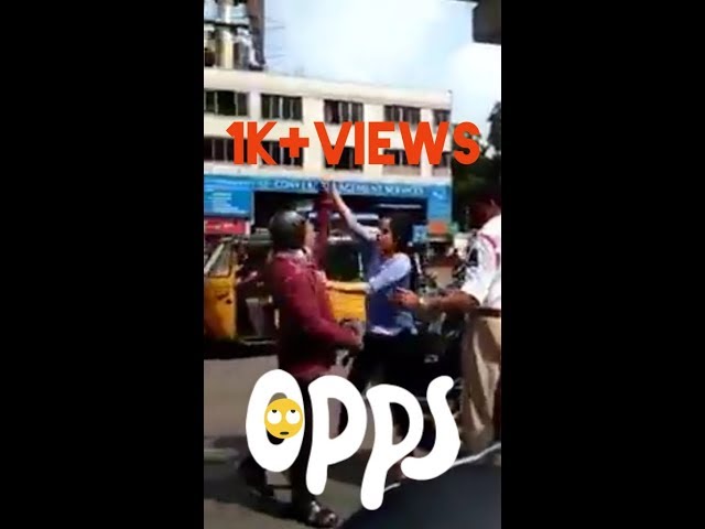 Girl fighting with traffic police and public on Hyderabad roads