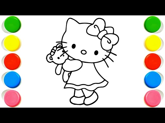 Beautiful Hello Kitty Drawing, Painting & Coloring For Kids and Toddlers_ Child Art#drawing#coloring