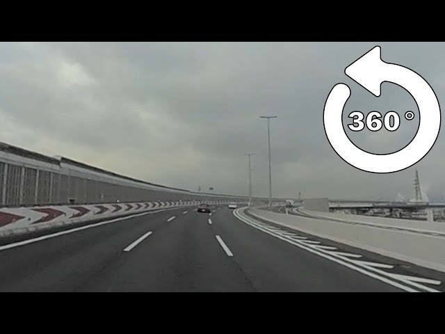 360°VR of Hanshin Expressway Kobe Route bound for Kobeパノラマ阪神高速神戸線神戸方面行