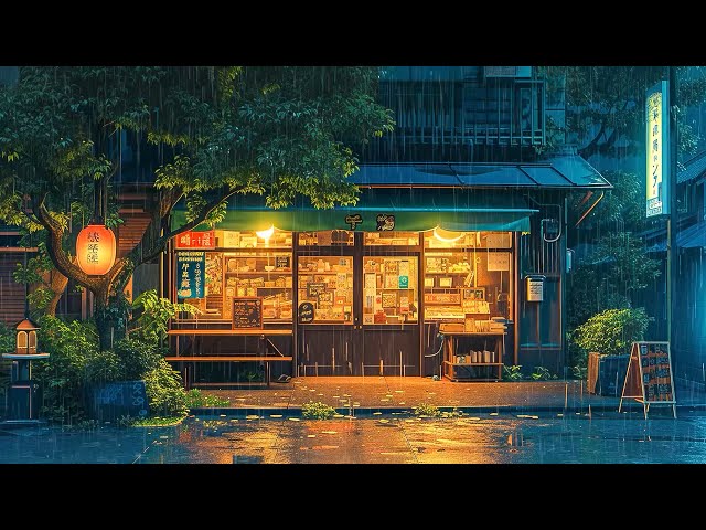 Late Japanese Rainy Night 🌧️ Rainy Lofi Songs To Calm Down And Enjoy The Japanese Spring Rainy Night